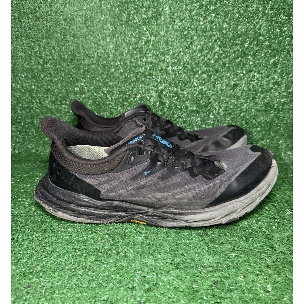 Hoka One One Speedgoat 5 Gore-Tex Mens Size 12 Black Comfort Shoes Trail Sneaker